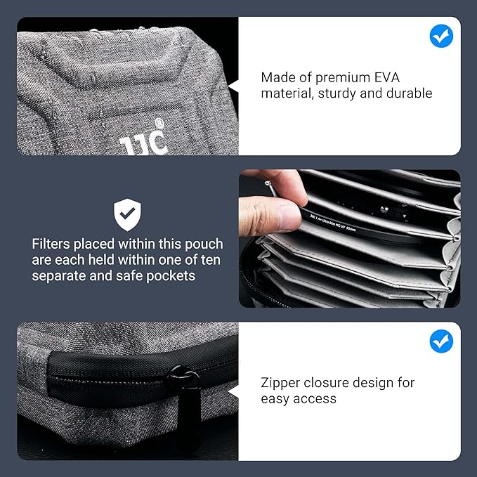 JJC Durable Lens Filter Pouch Case - Image 2