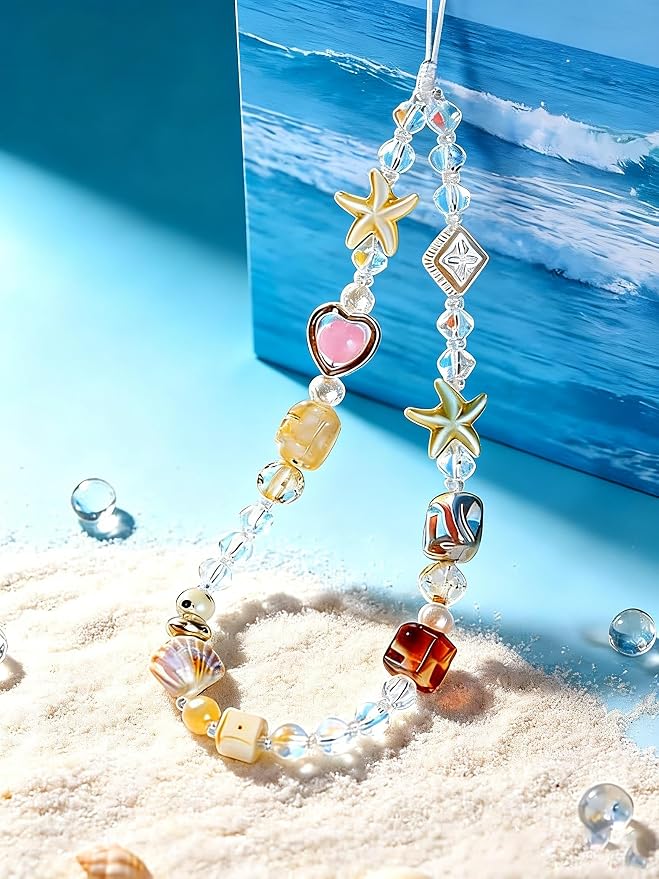 2 Pcs Phone Charm Strap Universal Hand Phone Wrist Strap Camera Lanyard Pearl - Image 7