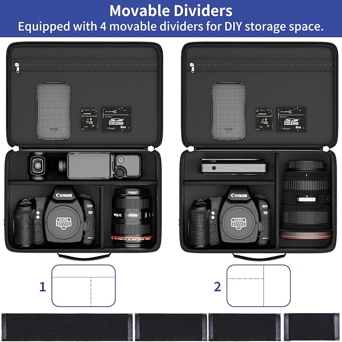 Tamfile Camera Bag for Canon/Sony/Nikon/Mirrorless/DSLR, 4 Dividers, - Image 5