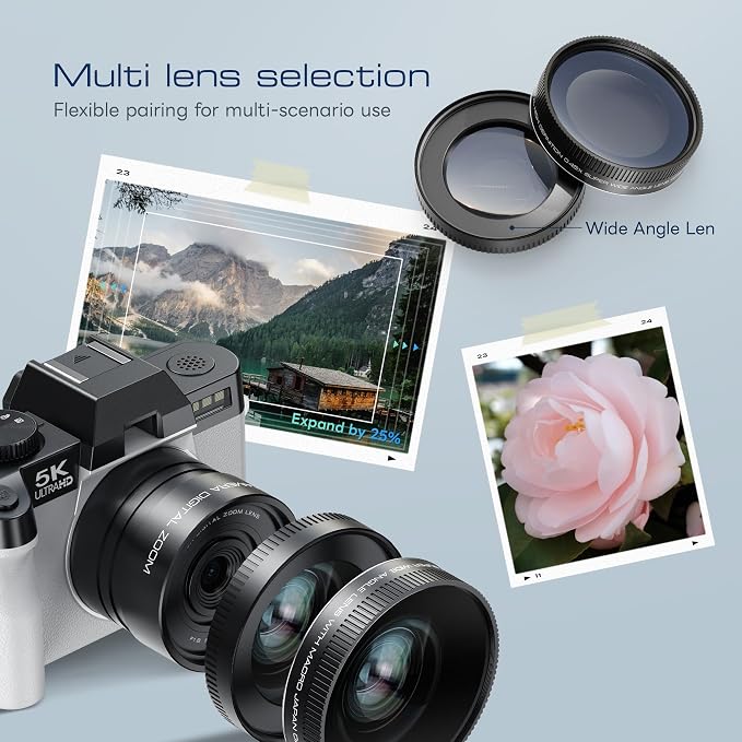 8K&64MP Digital Cameras for Photography&Video, Vlogging Camera for YouTube - Image 5