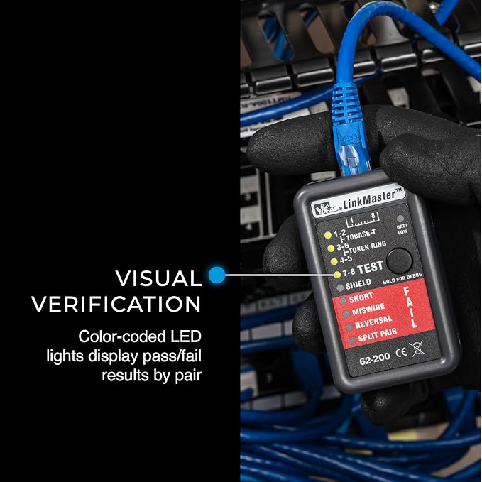 IDEAL INDUSTRIES INC. 62-200 Linkmaster UTP/STP Wire Map Cable Tester - Image 3