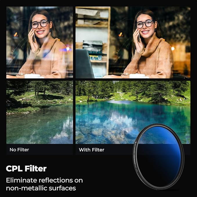 K&F CONCEPT 40.5mm Circular Polarizer Filter Ultra-Slim 18 Multi-Coated Optical - Image 3