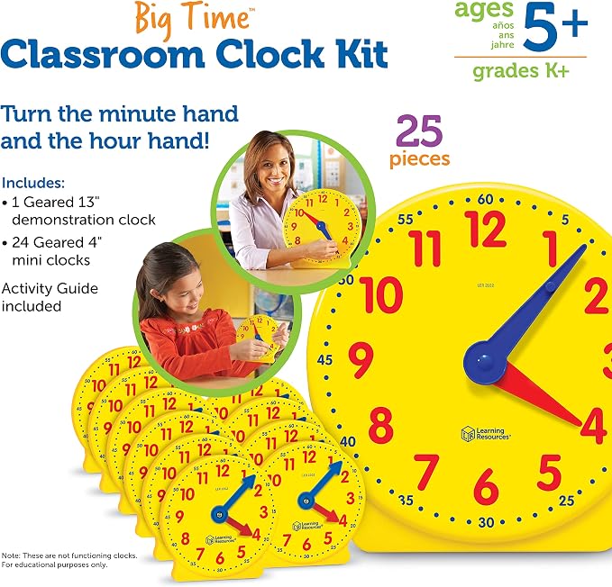 Learning Resources Classroom Clock Kit - Image 8