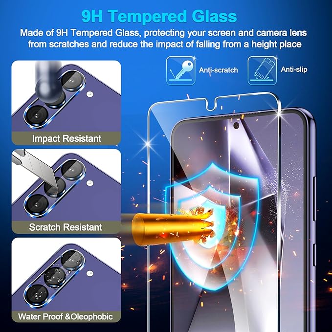 firtstnow 3 Pack for Samsung Galaxy S24 Plus Screen Protector Tempered Glass + - Image 3