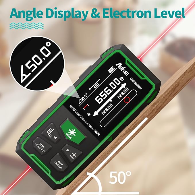 Dual Laser Measuring Tool, 656FT Rechargeable Laser Distance Meter 6 Units - Image 4