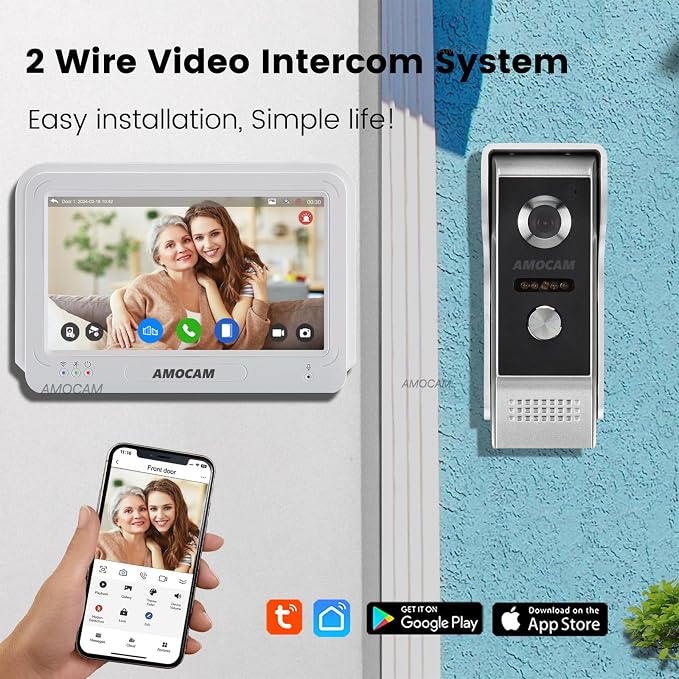 Wireless WiFi Video Doorbell Intercom System, 1080P Video Door Camera - Image 5