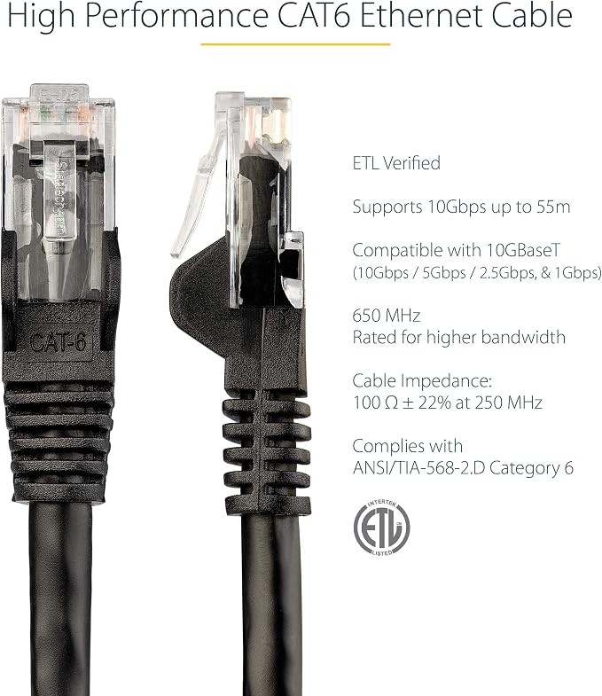 StarTech 20ft CAT6 Ethernet Cable - Image 2
