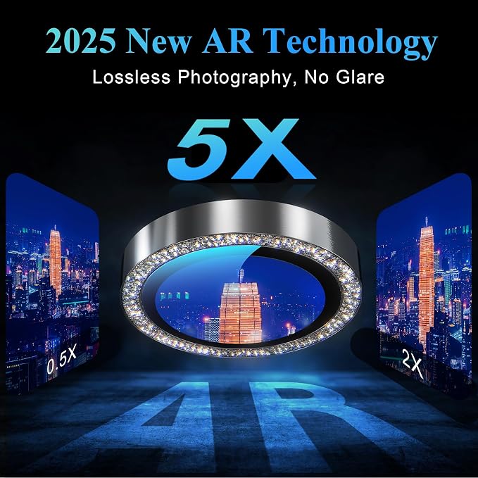 YWXTW Camera Lens Protector for iPhone 17 Pro/iPhone 17 Pro Max, Tempered Glass - Image 4