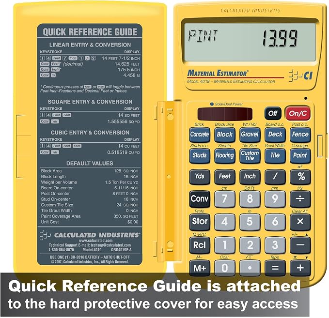 Calculated Industries 4019 Material Estimator Calculator | Finds Project - Image 4