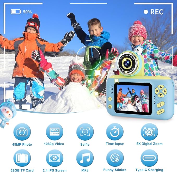 Makolle Camera for Kids, Portable Travel Camera for Childrens Age 3-8, Drop - Image 6