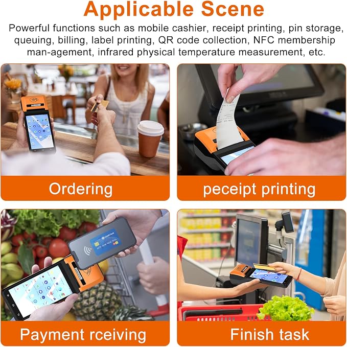 symcode POS PDA Thermal Receipt Printer, 1D 2D Barcode Scanner Handheld PDA - Image 9