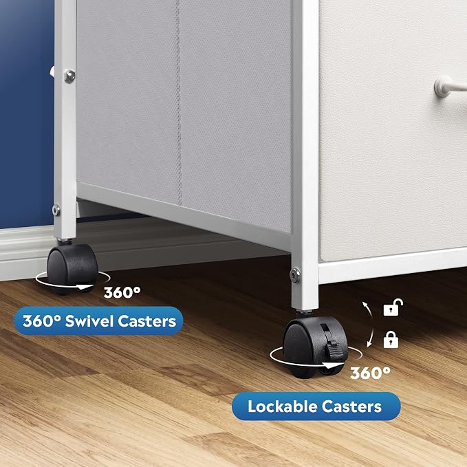 DEVAISE 3 Drawer Mobile File Cabinet, Rolling Printer Stand - Image 6
