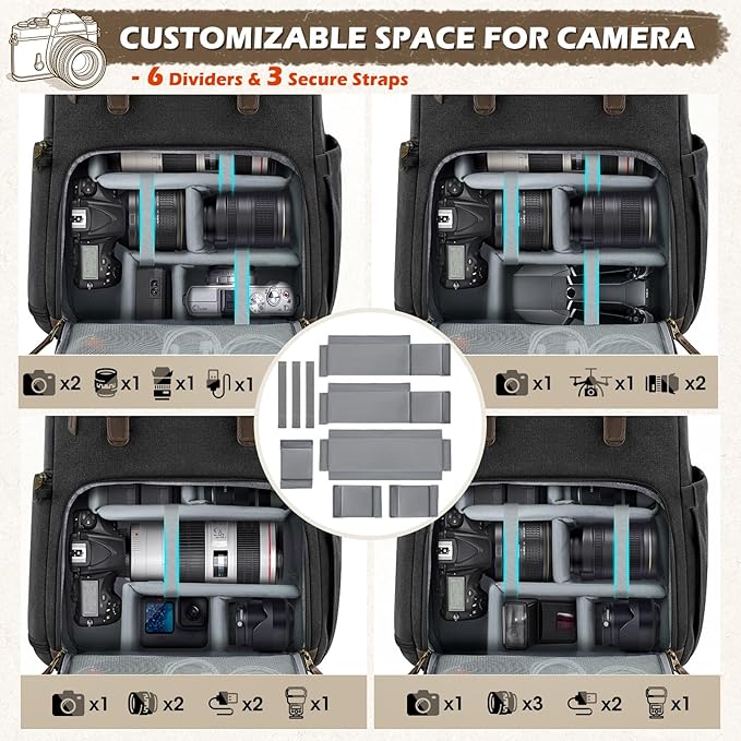 RAINSMORE Camera Bag Professional - Image 3