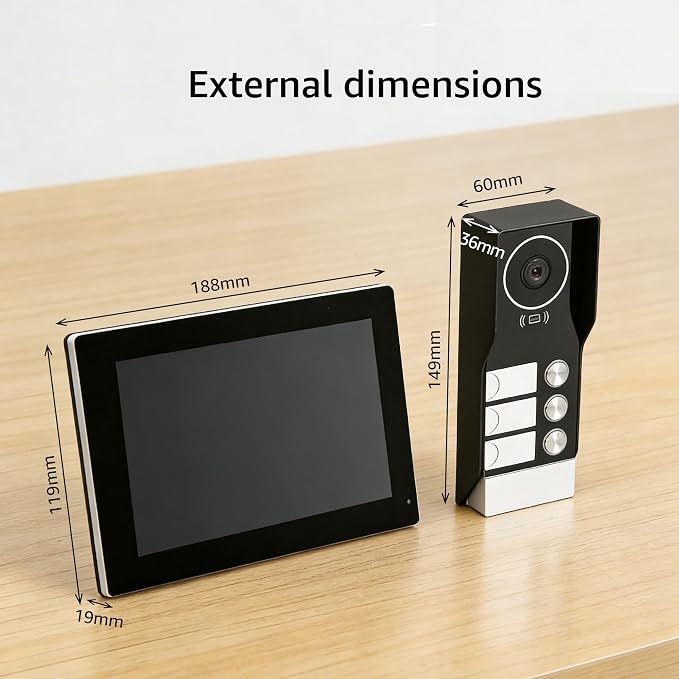 3 Units Apartment Video Intercom System, house video intercom. Wired Video - Image 4