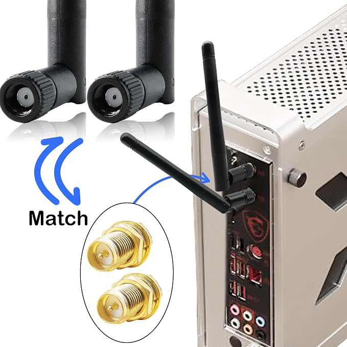 WiFi Antenna PC Bluetooth Antenna, WiFi 6 Dual Band 2.4Ghz 5Ghz 5.8Ghz 3dBi - Image 5