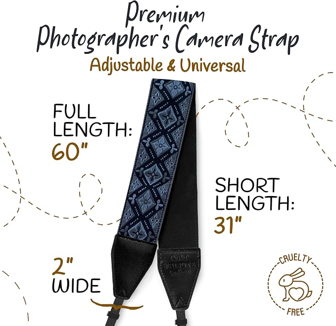 Art Tribute Camera Strap For Photographers Padded Universal Fit Neck Shoulder & - Image 5
