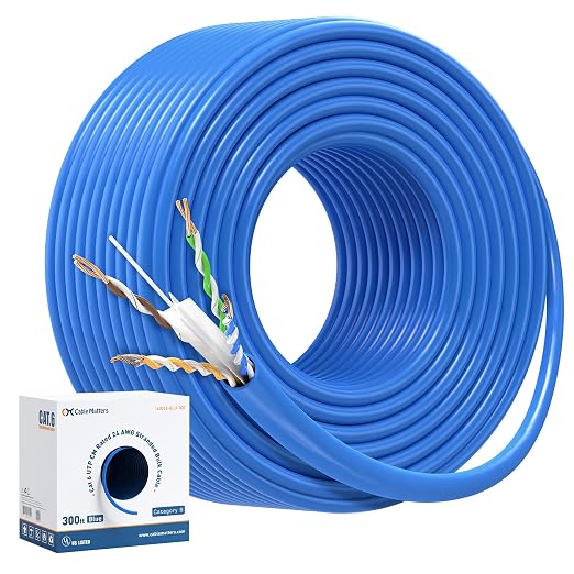 Cable Matters 10Gbps CM Rated 24AWG Stranded Cat 6 Ethernet Cable - 300ft by CableMatters