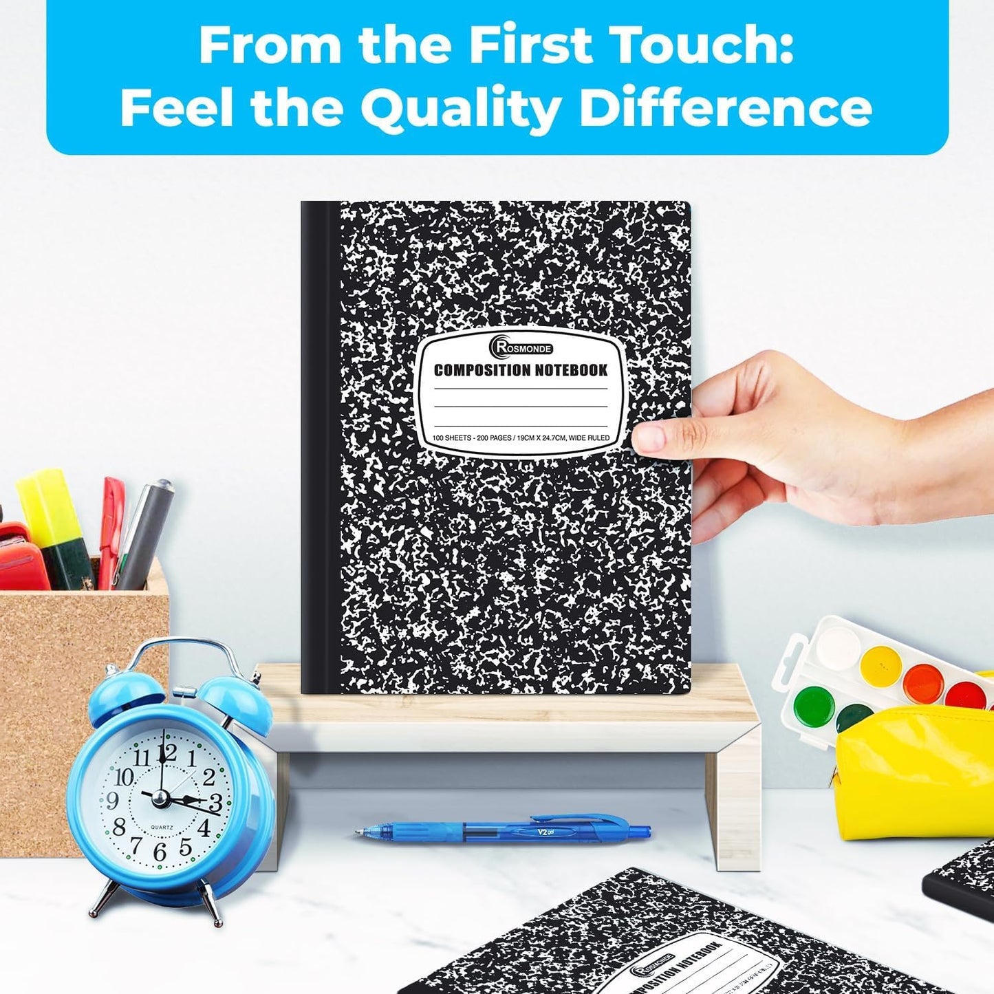 5000 Pack (Pallet) Composition Notebooks Bulk, Wide Ruled, Jumbo Pallet of Composition Notebooks, 100 Sheets (200 Pages), 9-3/4 x 7-1/2, Bulk Supplies for School & Office, 4-7 Days Transit