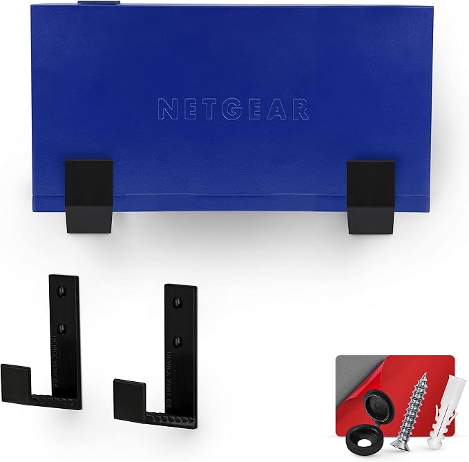 2.5" Cable Box Wall Mount Hanger Holder, Adhesive & Screw-in, by Brainwavz