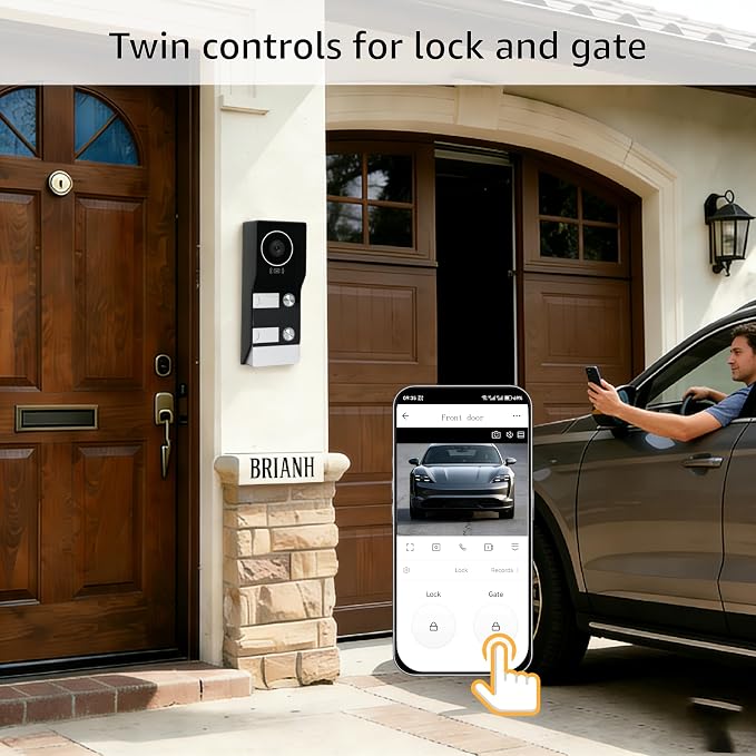 House Video Intercom System for 2 Families, 1080P Wired Video Doorbell - Image 12