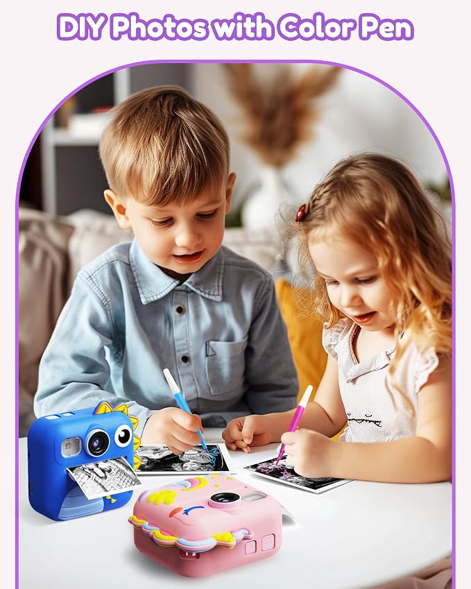 KOKODI Kids Camera Instant Print, Toddler Cameras Christmas Birthday Gifts - Image 3