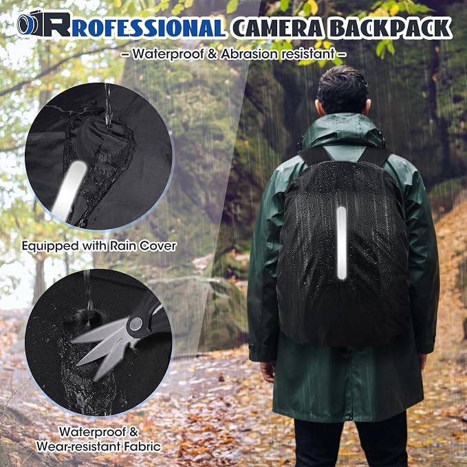 RAINSMORE Camera Backpack Camera Bag - Image 7