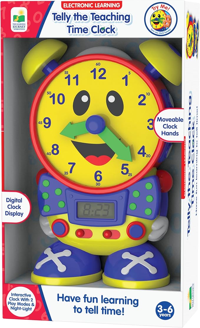 The Learning Journey Telly The Teaching Time Clock, Electronic Analog & Digital by TheLearningJourney