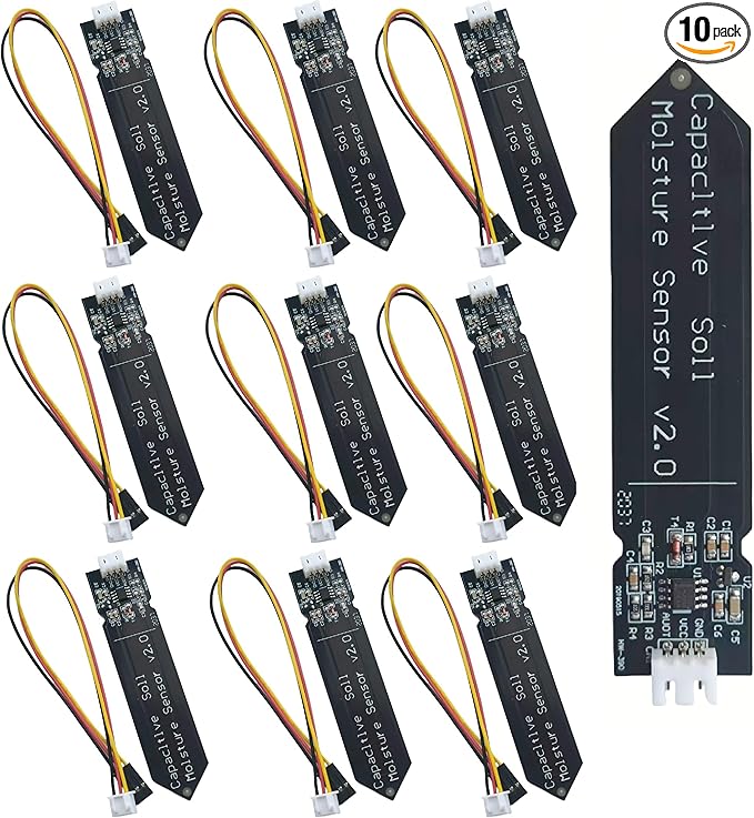 10Pcs 3.3V Capacitive Soil Moisture Sensor Module | Compatible by Unknown