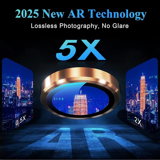 YWXTW Camera Lens Protector for iPhone 17 Pro/iPhone 17 Pro Max, Tempered Glass - Image 4
