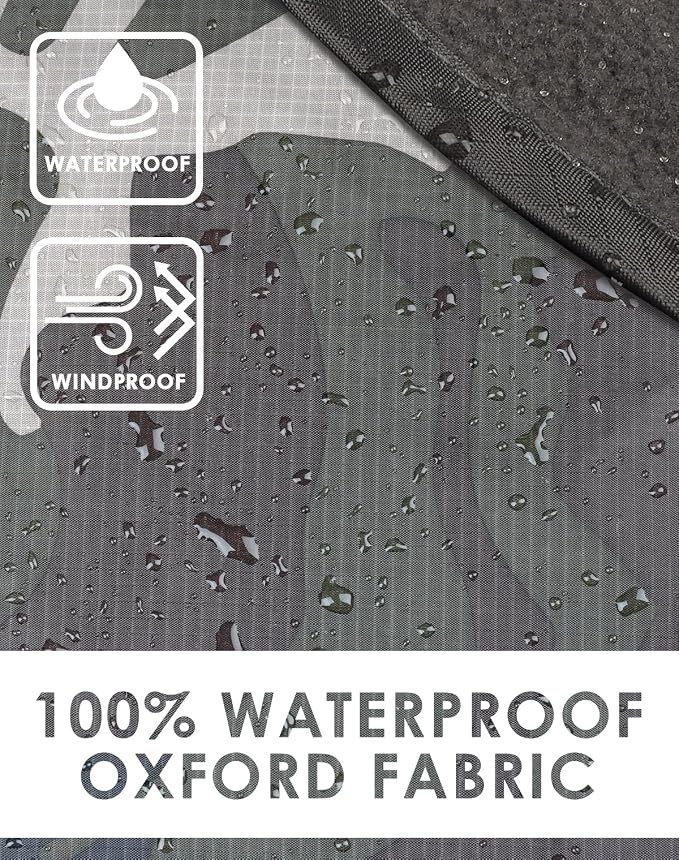 DUKUSEEK Hooded Stadium Blanket, Camouflage Waterproof Windproof Outdoor Fleece - Image 3
