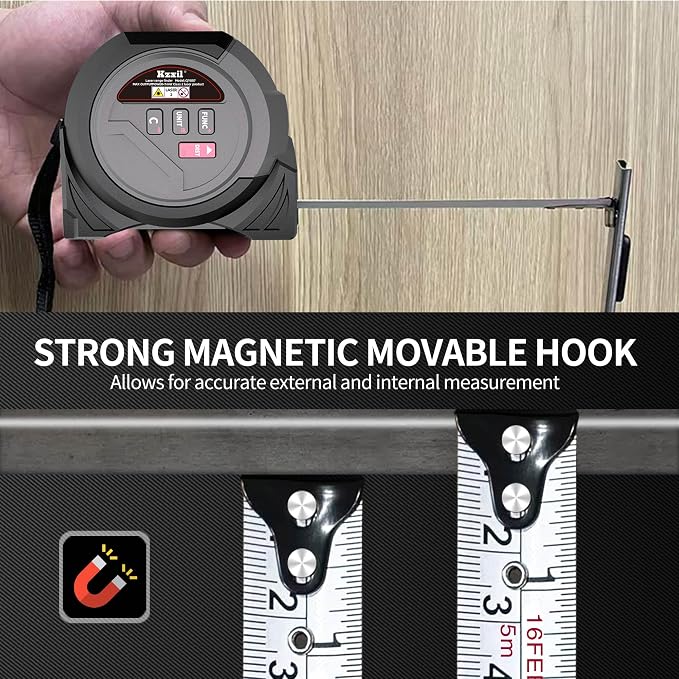 Laser Tape Measure 3 in 1 Laser Rangefinder Tape Measure 131ft Laser Measuring - Image 7