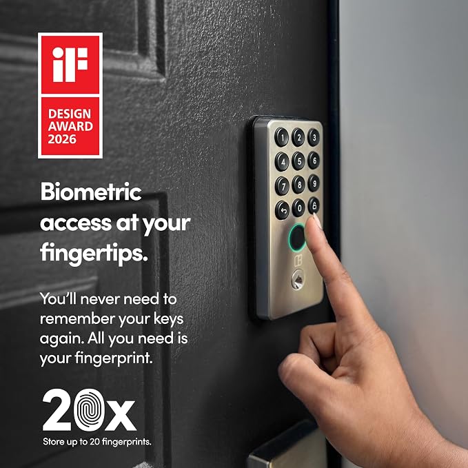 igloohome Deadbolt Go Smart Lock w/Fingerprint, Digital Keys, Remote PIN Codes - Image 2