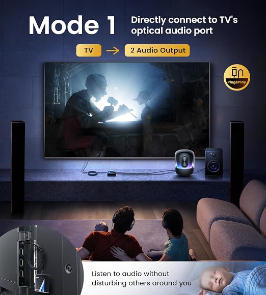 NEWCARE Digital Optical Splitter 1 in 2 Out, SPDIF Toslink Optical Audio Cable - Image 2