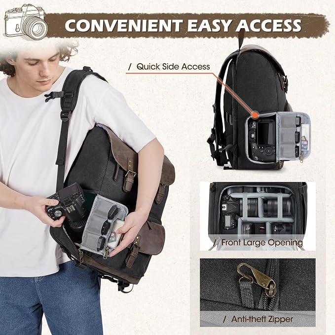 RAINSMORE Camera Bag Professional - Image 4