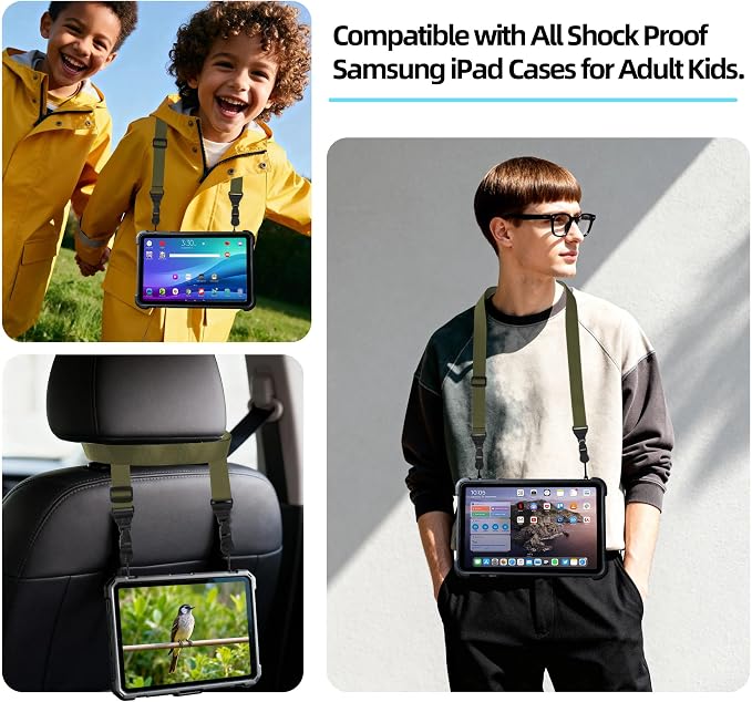 Adjustable Shoulder Strap:Comfortable iPad Strap Nylon Neck Lanyard - Image 5