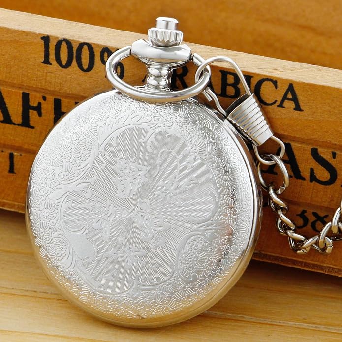 Men's Pocket Watch, Arabic Digital Dial Pocket Watches - Image 4