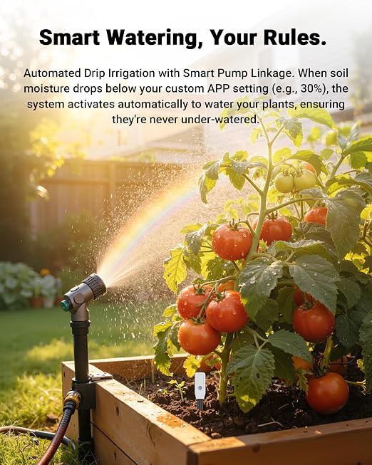 Smart WiFi Soil Moisture Meter for Plants, 2-in-1 Sensor - Image 7