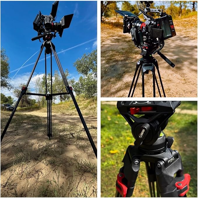COMAN 74" Camera Tripod, Heavy Duty Video Tripod - Image 9