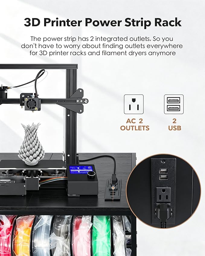 3D Printer Stand with Filaments Storage-Small 3D Printer Table - Image 2