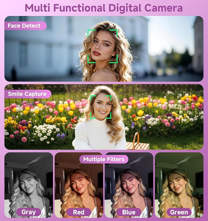 Digital Camera, 2026 Upgraded 56MP Dual-Screens Selfie Digital Camera, Small - Image 6