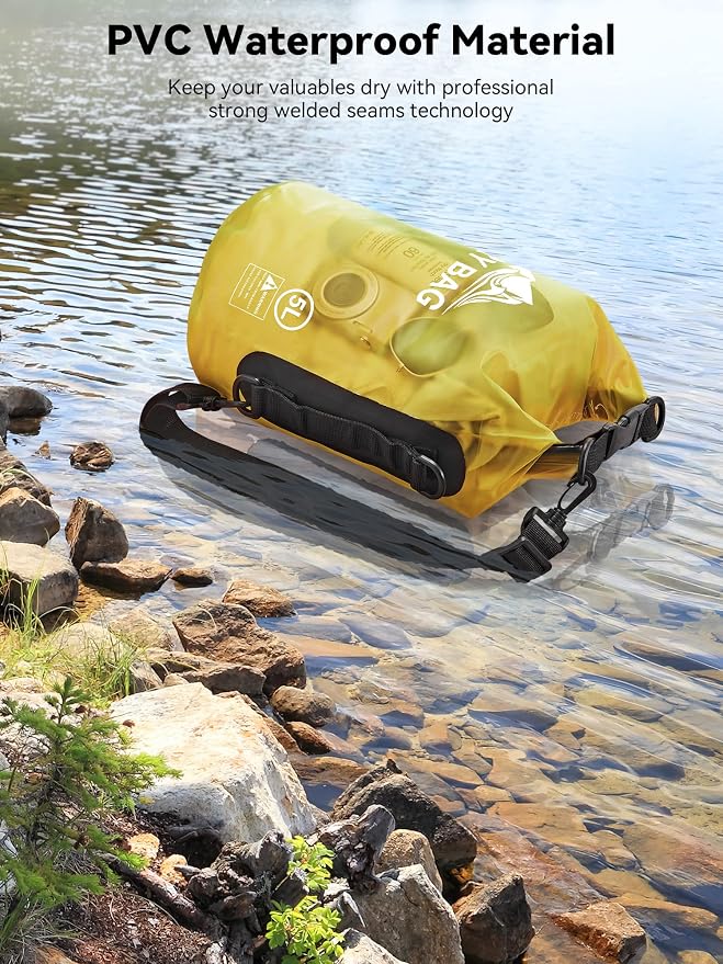 HEETA Dry Bag Waterproof for Women Men, 5L/10L/20L/30L/40L Roll Top Lightweight - Image 3