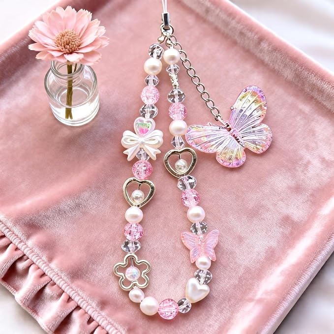 Beaded Camera Wrist Strap Cute Digital Camera Charm Lanyard, Phone Wristlet - Image 4