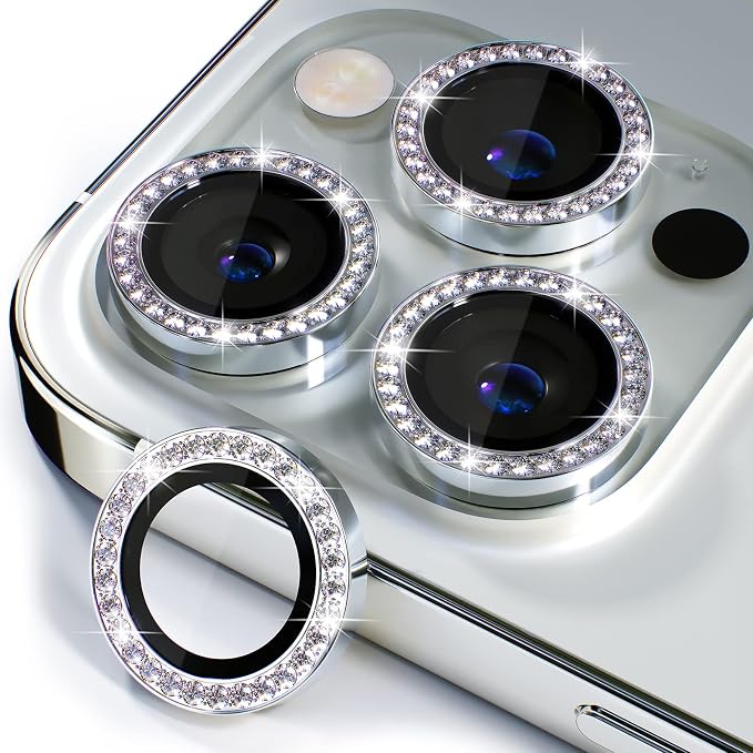 Misea for iPhone 14 Pro/iPhone 14 Pro Max Camera Lens Protector Bling, 9H by Misea