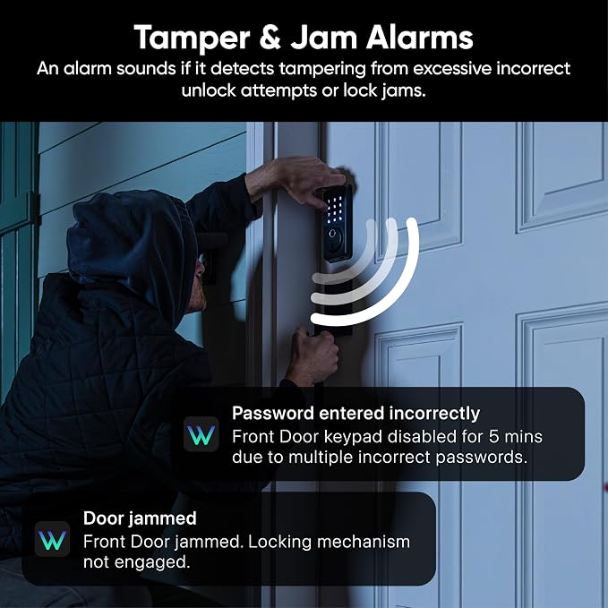 Wyze Auto-Lock Bolt v2, Fingerprint Keyless Entry Smart Lock, AI Learning - Image 15