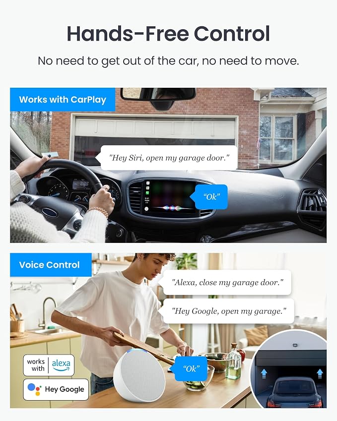 Switchbot Smart Garage Door Opener w/Remote, Matter Certified, - Image 3