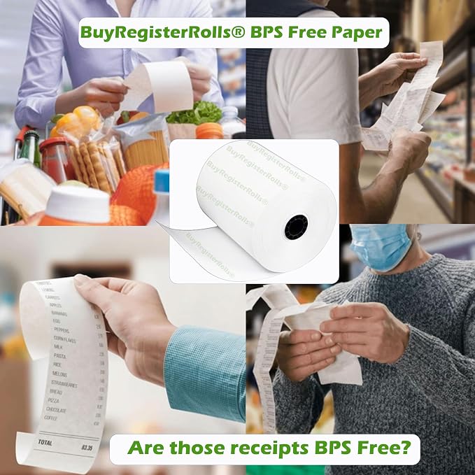 Phenol Free Thermal Paper 3 1/8 x 230 Receipt Rolls fits all Clover POS Cash - Image 5