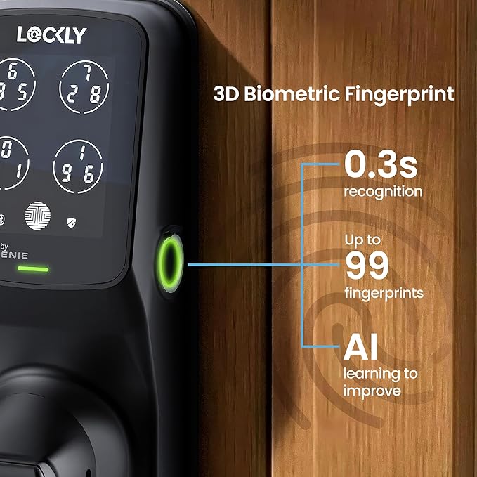 Lockly Secure Pro Smart Lock Wi-Fi, Keyless Entry Digital Keypad Door Lock - Image 4