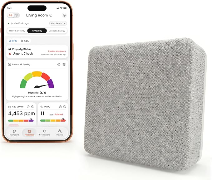WiFi CO2 Detector & VOC Air Quality Monitor — Smart Indoor Tester by LaylaEco