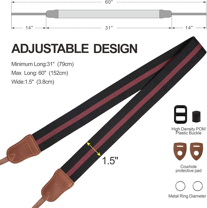 Padwa Lifestyle Stripes Camera Strap - Image 7