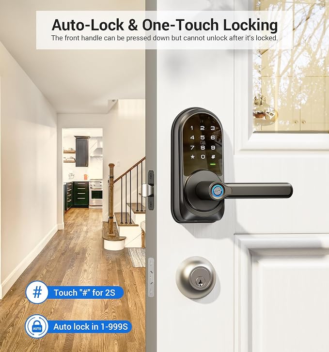Veise RZ09 Smart Lock, 7-in-1 Keyless Entry - Image 4